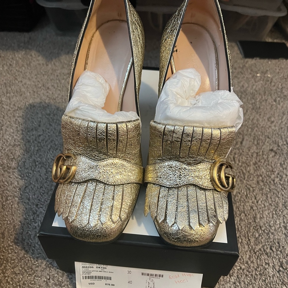 Gucci Gold High Heel